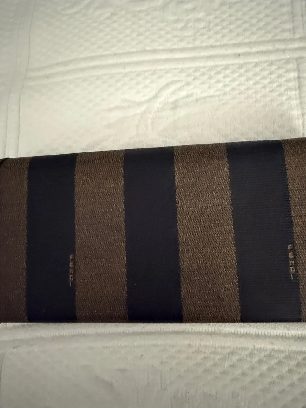 Fendi Brown and Black Stripe wallet